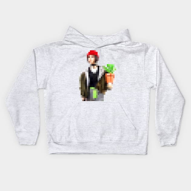 Mathilda Retro Pixel Art Design Kids Hoodie by DankFutura